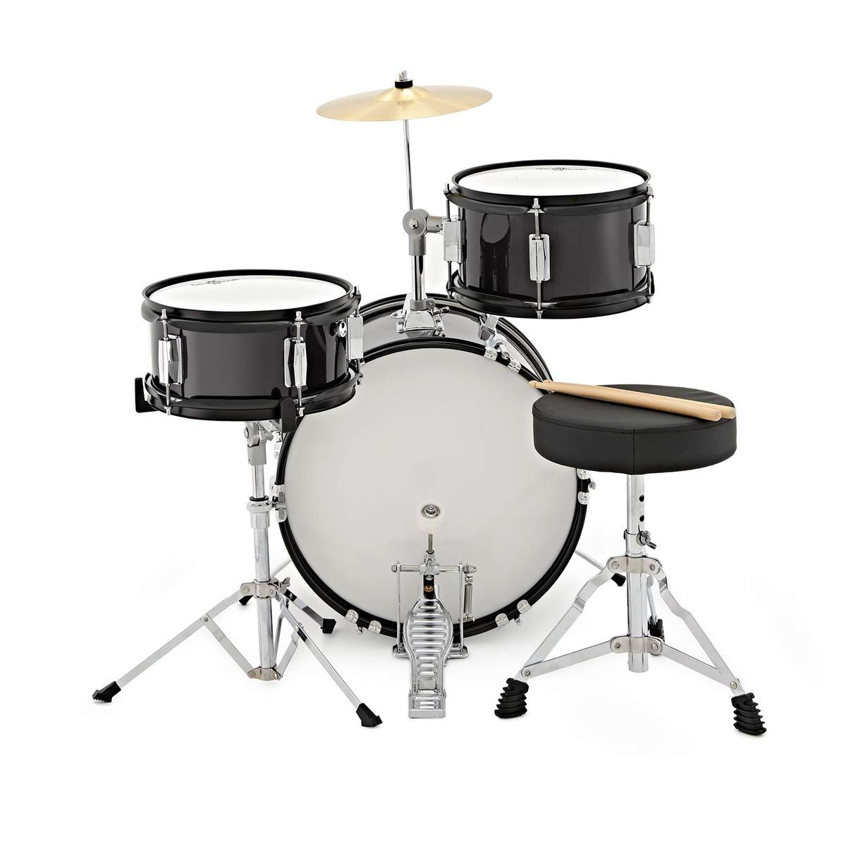 Batería Júnior de 3 Piezas Gear4music, Negro