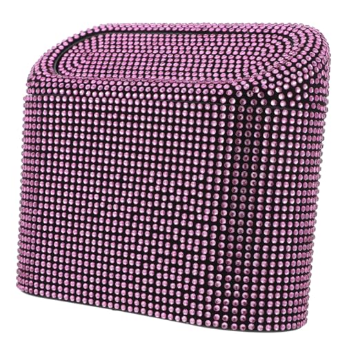 Poubelle de voiture compacte en plastique rose pour ranger l'habitacle