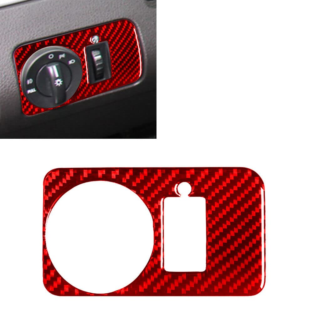 Car Interior Accessories 33PCS red Carbon Fiber Complete Set of Interior Decals Decorative Set for Ford Mustang 05-09