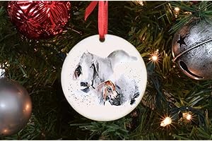 Brahman Cattle Christmas Tree Ornament, Intricate Brahman Animal Ornament