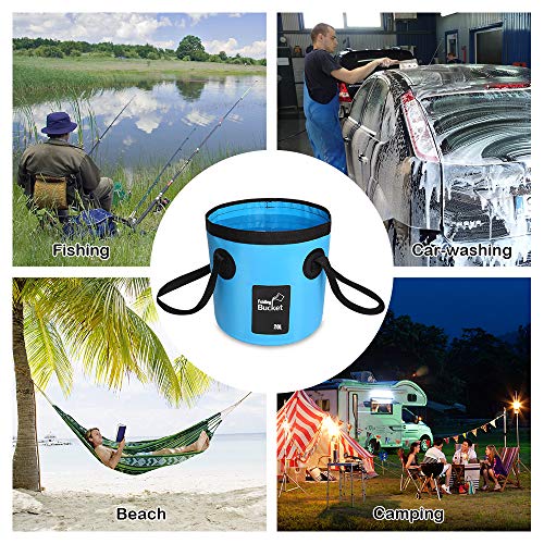 DECDEAL 12L / 20L Balde De Água À Prova D 'Água Ao Ar Livre Balde De Pesca Dobrável Recipiente De Á