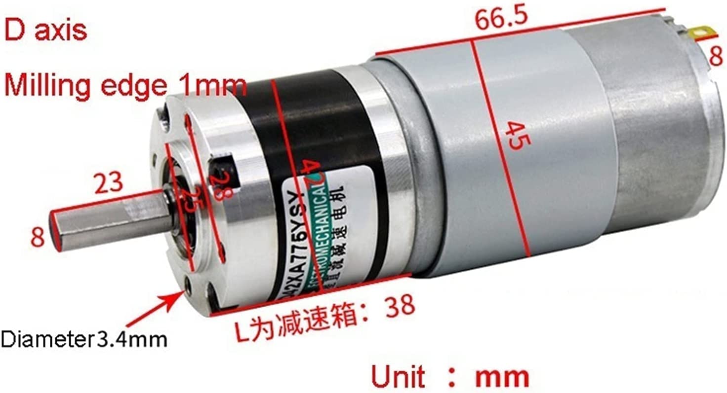 Petit moteur, moteur électrique, moteur d'entraînement, mini moteur, moteur à couple élevé 775, moteur réducteur 24 V CC, moteur planétaire 12 V, régulation de vitesse avant et arrière lente(12v,200rp