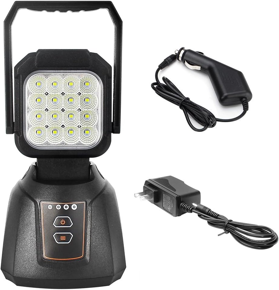 LED Work Light Rechargeable 48W Outdoor Camping Light Magnetic LED Emergency Flood Light for Auto Repair Workshop LED Search Light with SOS Function