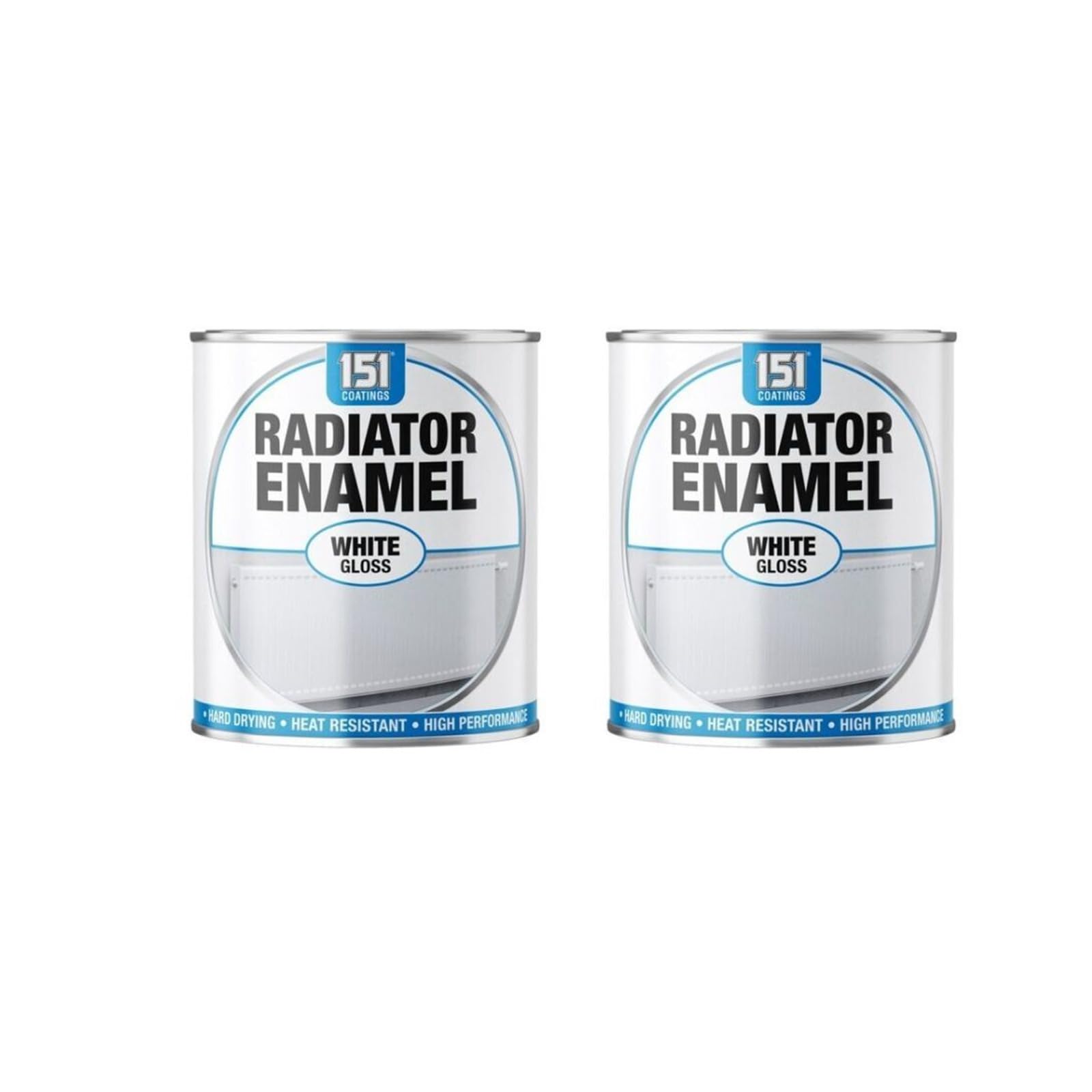 PEBBLE HUG Radiator Enamel White Gloss Paint, Quick Drying Formula, Heat-Resistant, Ideal for Home and Office Use, DIY Enthusiasts, Easy to Apply, 300ml, (2 Pcs)