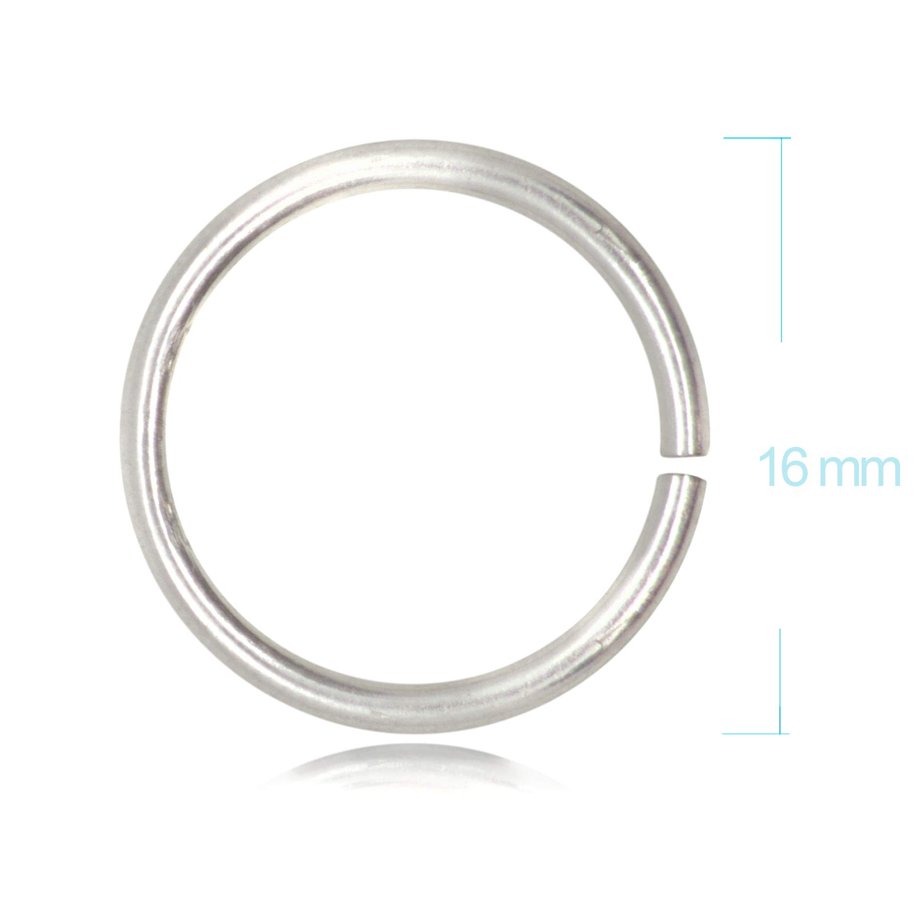 TJS Offene Biegeringe 5 Stück Nickelfrei 925 Sterling Silber, 8 mm Verfügbare Größen: 6 mm, 8 mm, 10 mm, 12 mm, 14 mm, 16 mm