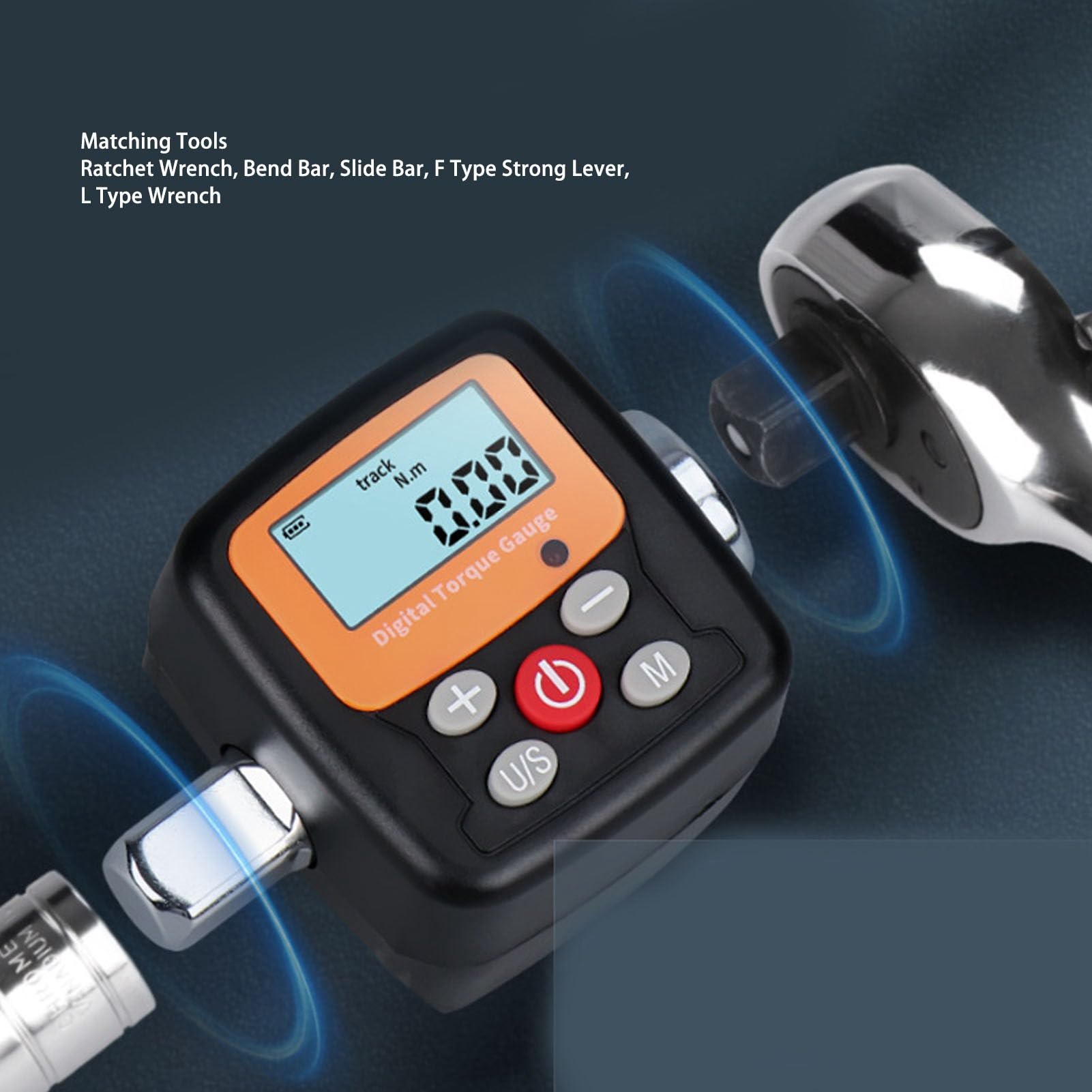 Digitales Torsionsmessgerät mit 1/4-Zoll-Antrieb, 0,9-30 Nm Drehmomentmessgerät, Elektronisches Torsionsadapter-Messmessgerät für die Autoreparatur