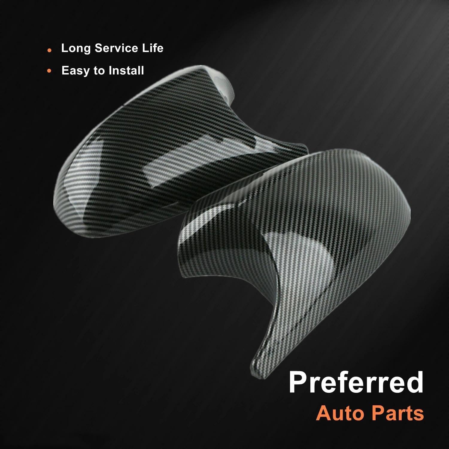 1 Paar Carbon Pattern Spiegelkappen Auto Rückspiegel Kappe Rückspiegelgehäuse für BMW 1 3 Series E87 E81 E82 E90 E91 E92 E93 LCI 2008-2015