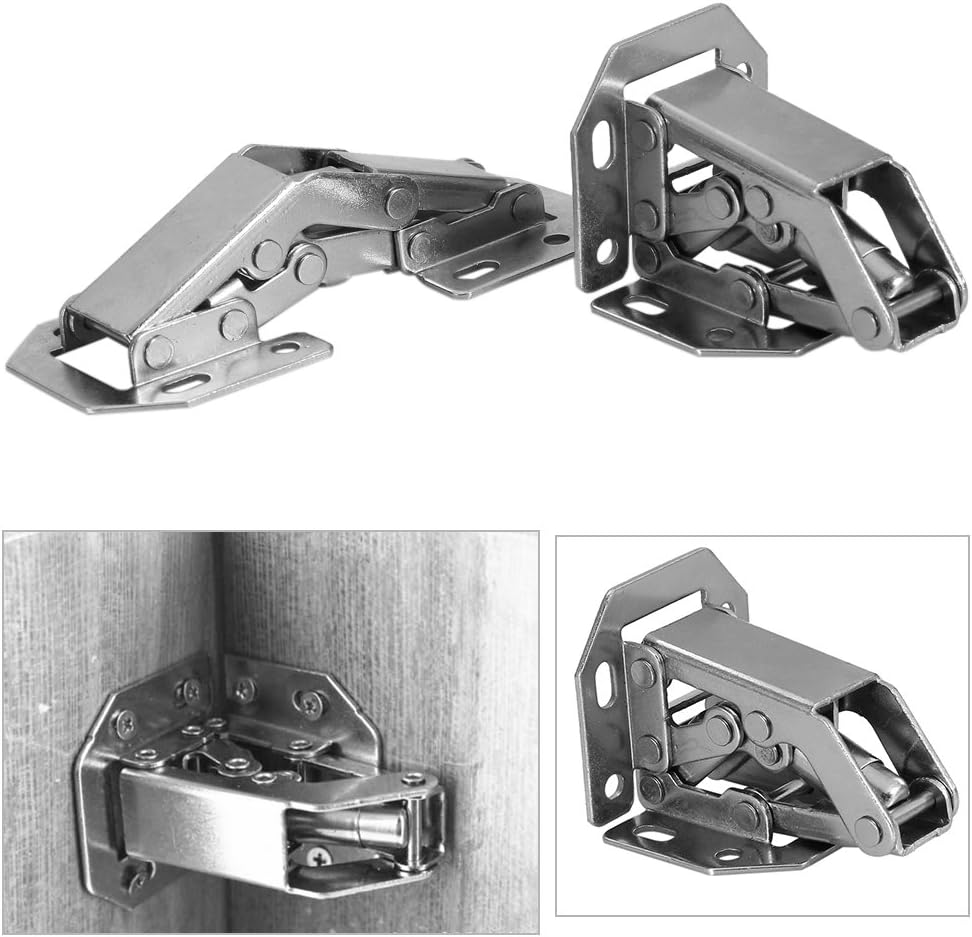 10Pcs Door Hinge Folded Angled Easy Installation for Cabinet Cupboard Wardrobe Door Furniture Accessories(1.3 × 3.0inch) - Image 3