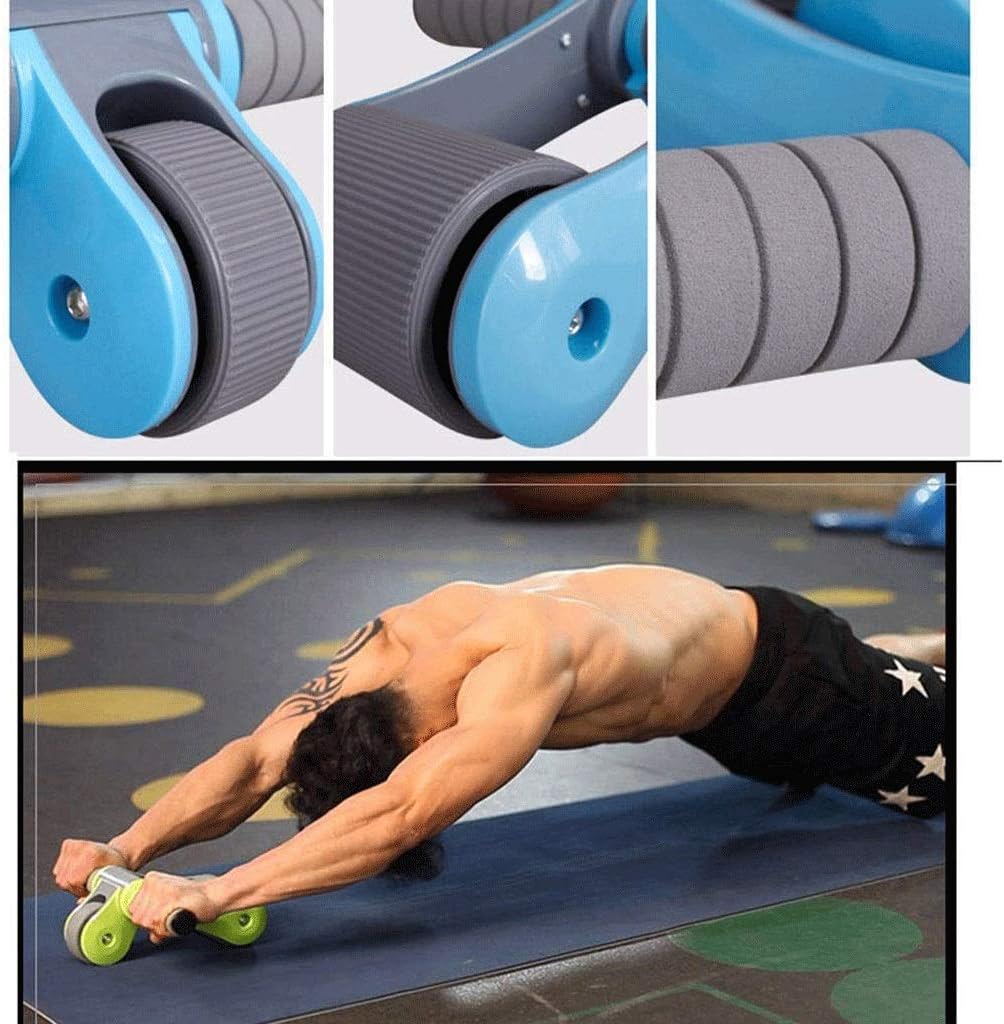 Abdominal Muscle Wheel, Roller Wheel 2-wheeled Mute Home Gym Exercise Fitness Versatile Folding Abdominal Wheel Workout Equipment