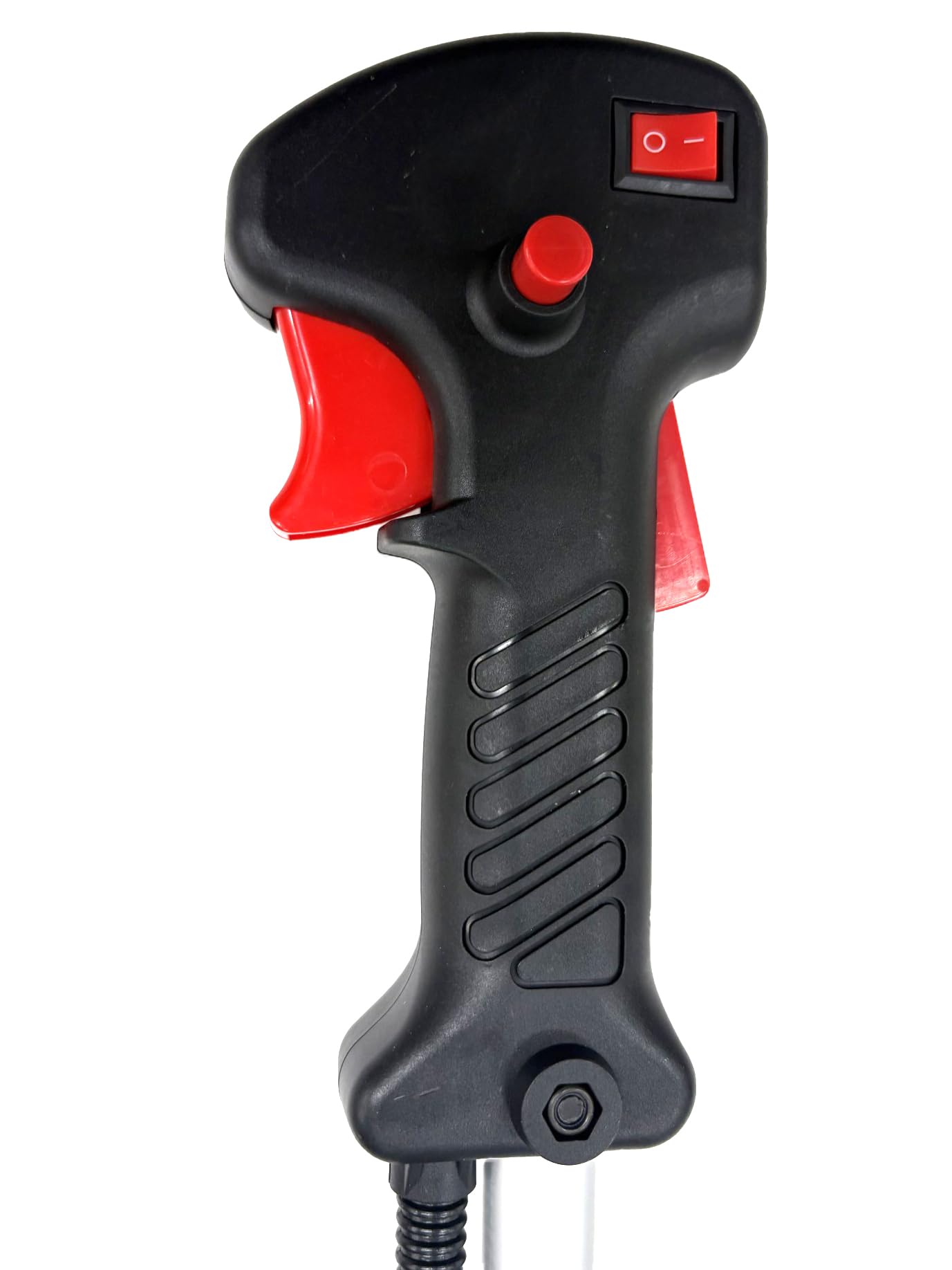 BRACOG Desbrozadora a Gasolina, 43cc, 2 en 1, Cabezal de Nylon (2 Puntas) y Disco de Acero, con Arnés y Kit de Herramientas, Rojo y Negro.