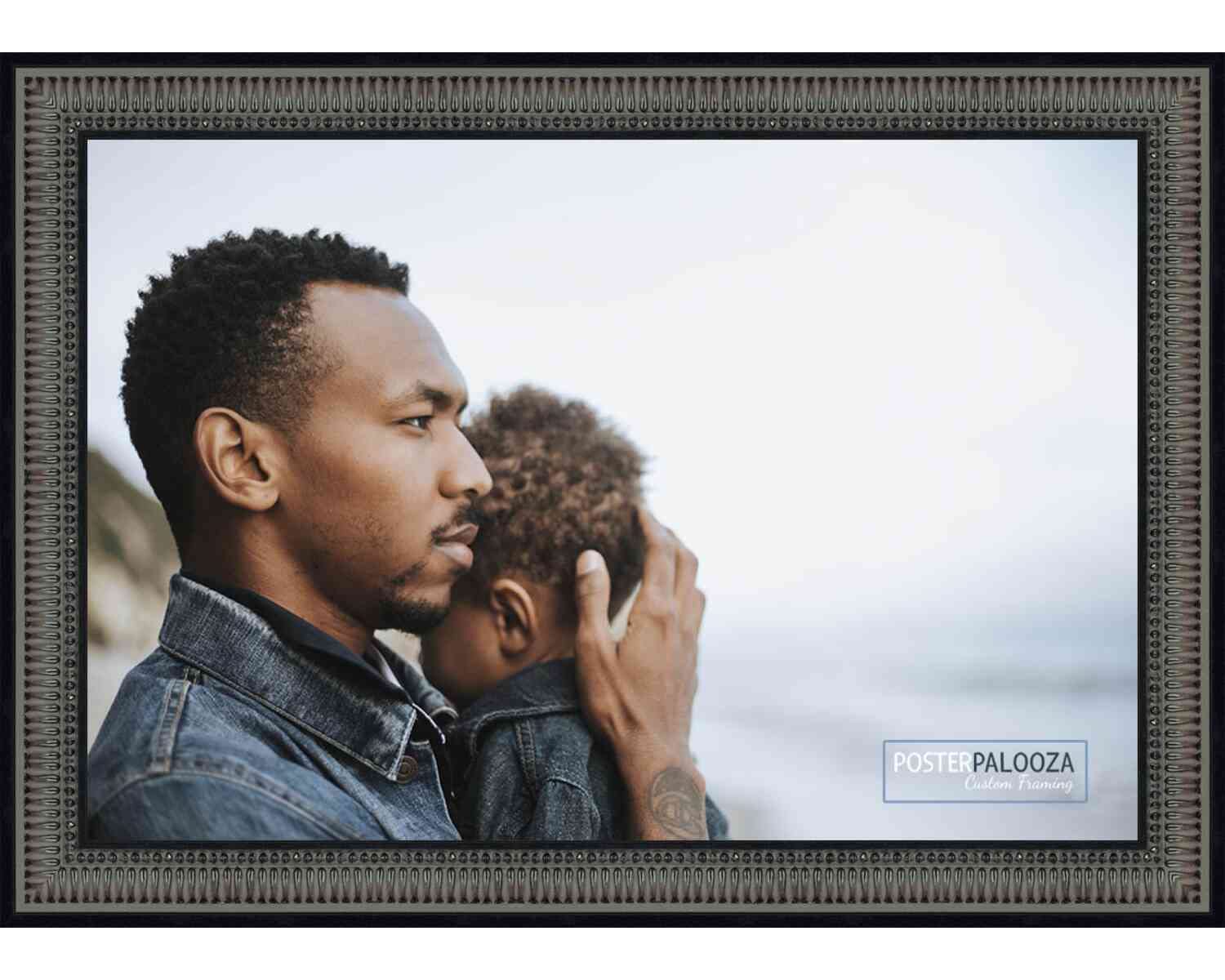 26x34 Inch Black Wood Picture Frame | Solid Wood With UV Acrylic & Hanging Hardware Included - View #9