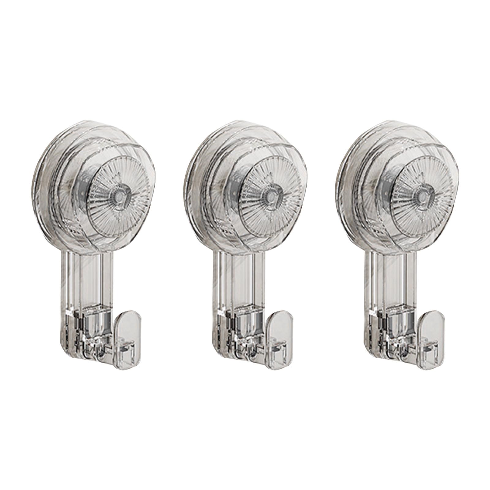 3Pcs Heavy Duty Vacuum Shower Hook Towel Holder Bathroom Hook High Strength Suction Cup Enduring High Strength Suction Cup