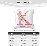 Vista 7 de Fundas de almohada personalizadas con nombre, fundas de almohada personalizadas, fundas de almohada personalizadas con letras y flores, regalo