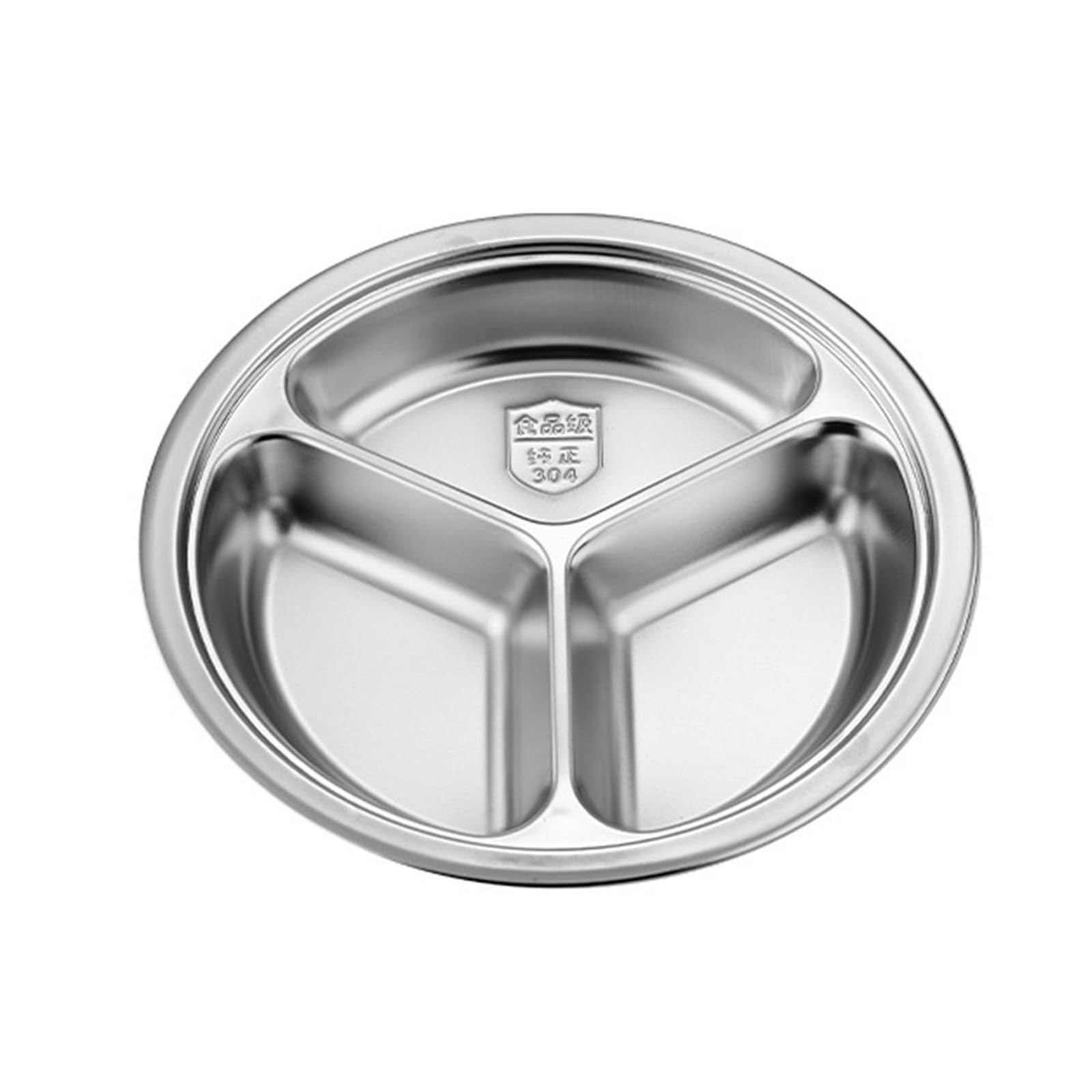 carotoe Multiple Compartment Stainless Steel Dinner Plate Serving Hygienic Food Storage Solution for Apartments Dormitories Apartment Friendly Kitchen Dishware