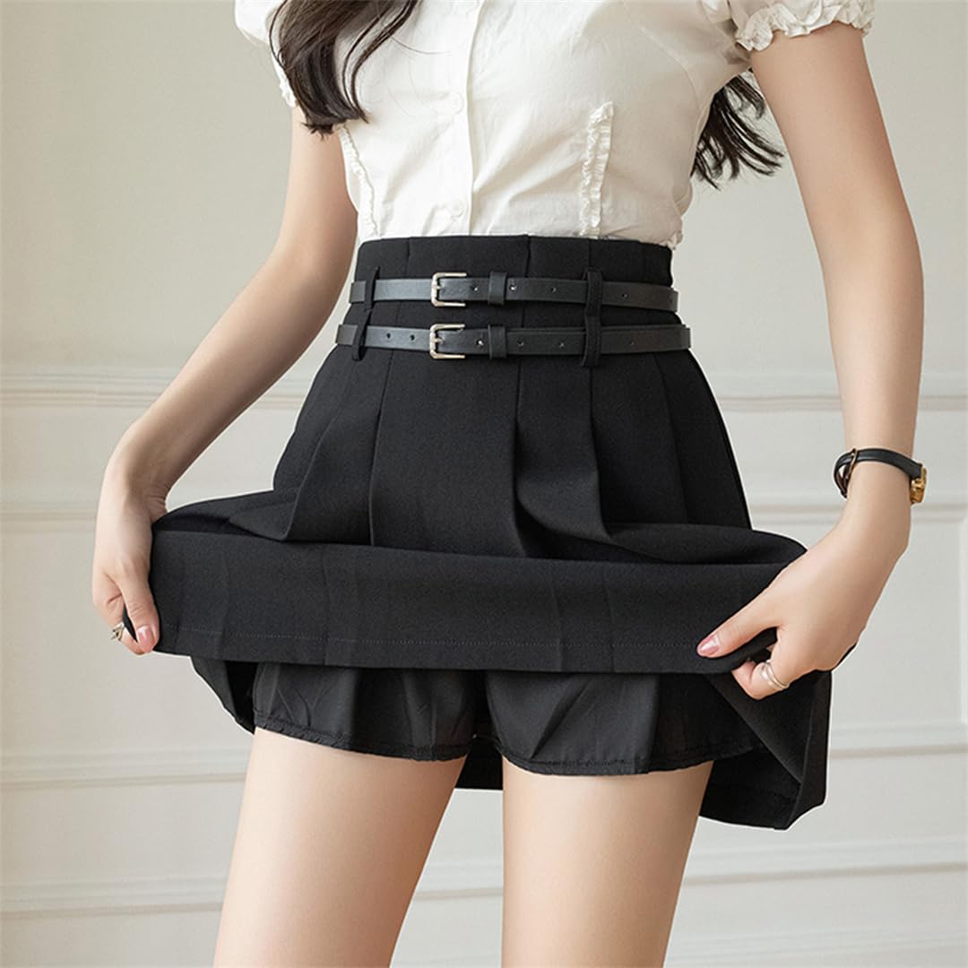 Minifaldas Plisadas De Verano para Mujer Faldas Cortas Acampanadas Sexis De Cintura Alta con Elegantes Pantalones Ajustados