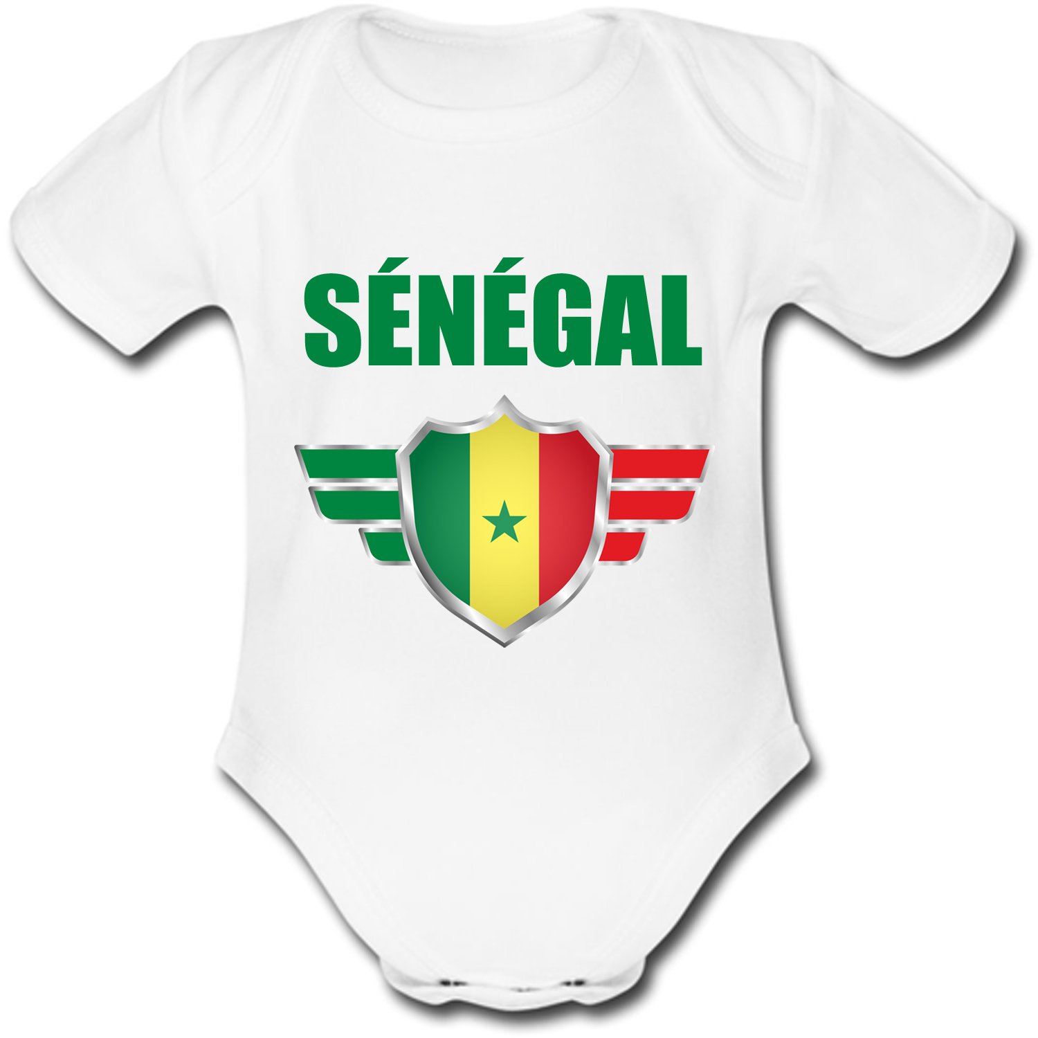 Body Bébé Manches Courtes - SÉNÉGAL - COUPE DU MONDE DE FOOTBALL 2018