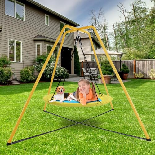 Skybound ACC-SWBLFRAME-YLW-V1 Heavy Duty Swing Frame- Metal Swing Stand For Kids And Adults - Supports Up To 440 Lbs - Fits For Most Saucer Swings And Tree Swings thumb #8