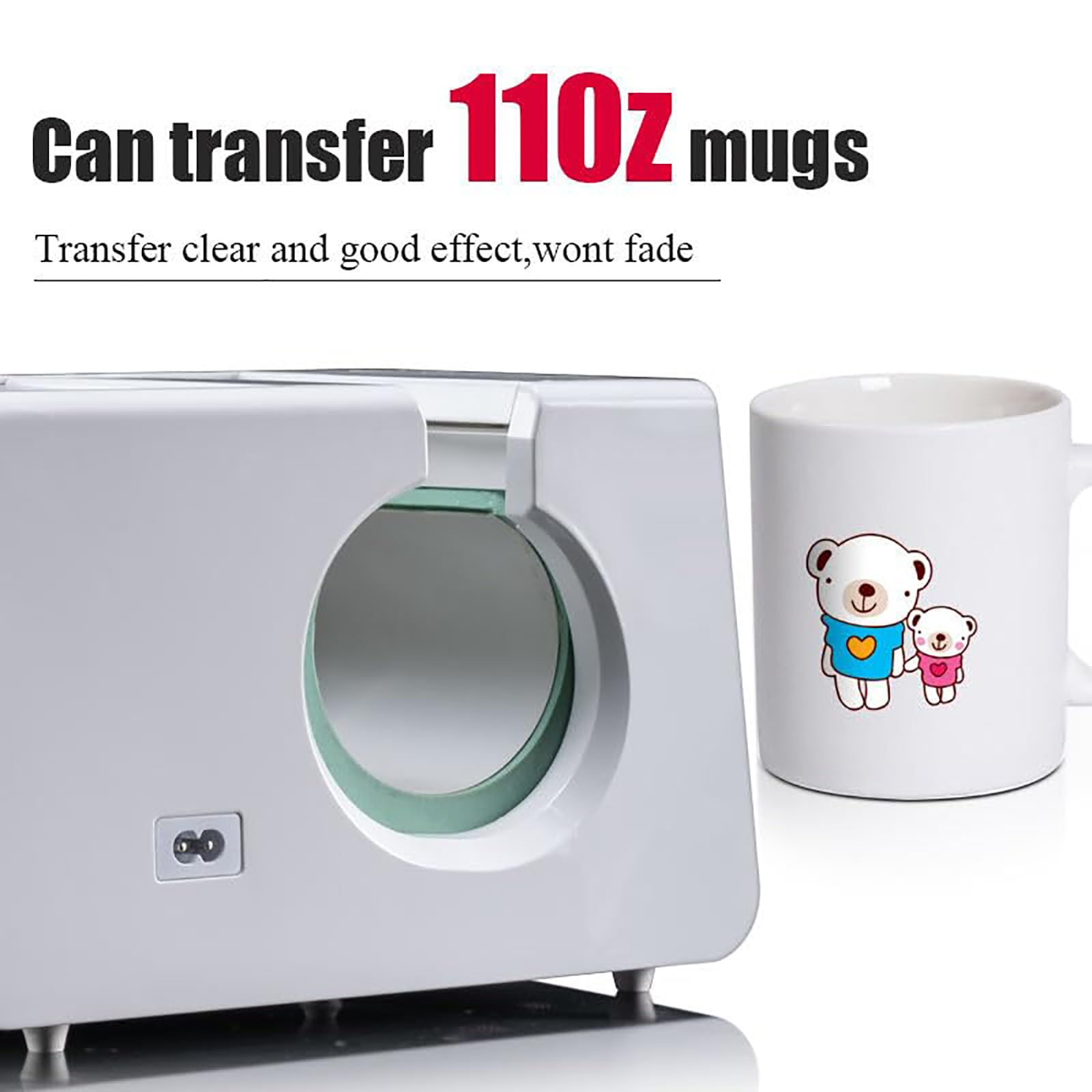 Prasa Rolkowa O Mocy 350 W, Prasa Termiczna W Bębnie, Z Zabezpieczeniem Przed Przegrzaniem, 3-stopniowa Regulacja Temperatury (160/180/200 ℃) Nadaje Się Do Filiżanek: 110Z,White