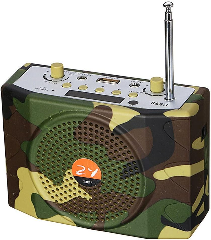 Llamadas Electrónicas Portátiles para Pájaros, Llamadas Electrónicas para Pájaros De 38w Altavoz Eléctrico De Caza De Camuflaje Kit De Control Remoto De Altavoz Mp3