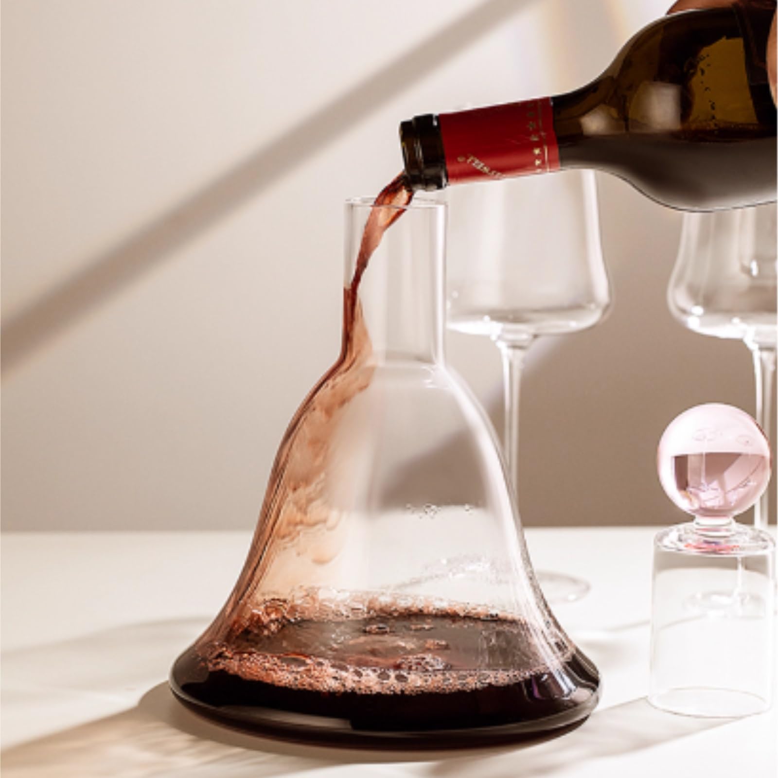 Decanter per Vino Rosso Whisky Decanter A Campana For Liquori Con Tappo Versatore For Gli Amanti Del Vino Decantatore