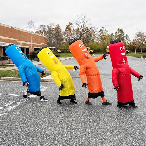 Image of LookOurWay Inflatable Tube Man Costume - Wacky Wavy Arm Guy Funny Inflatable Halloween Costume