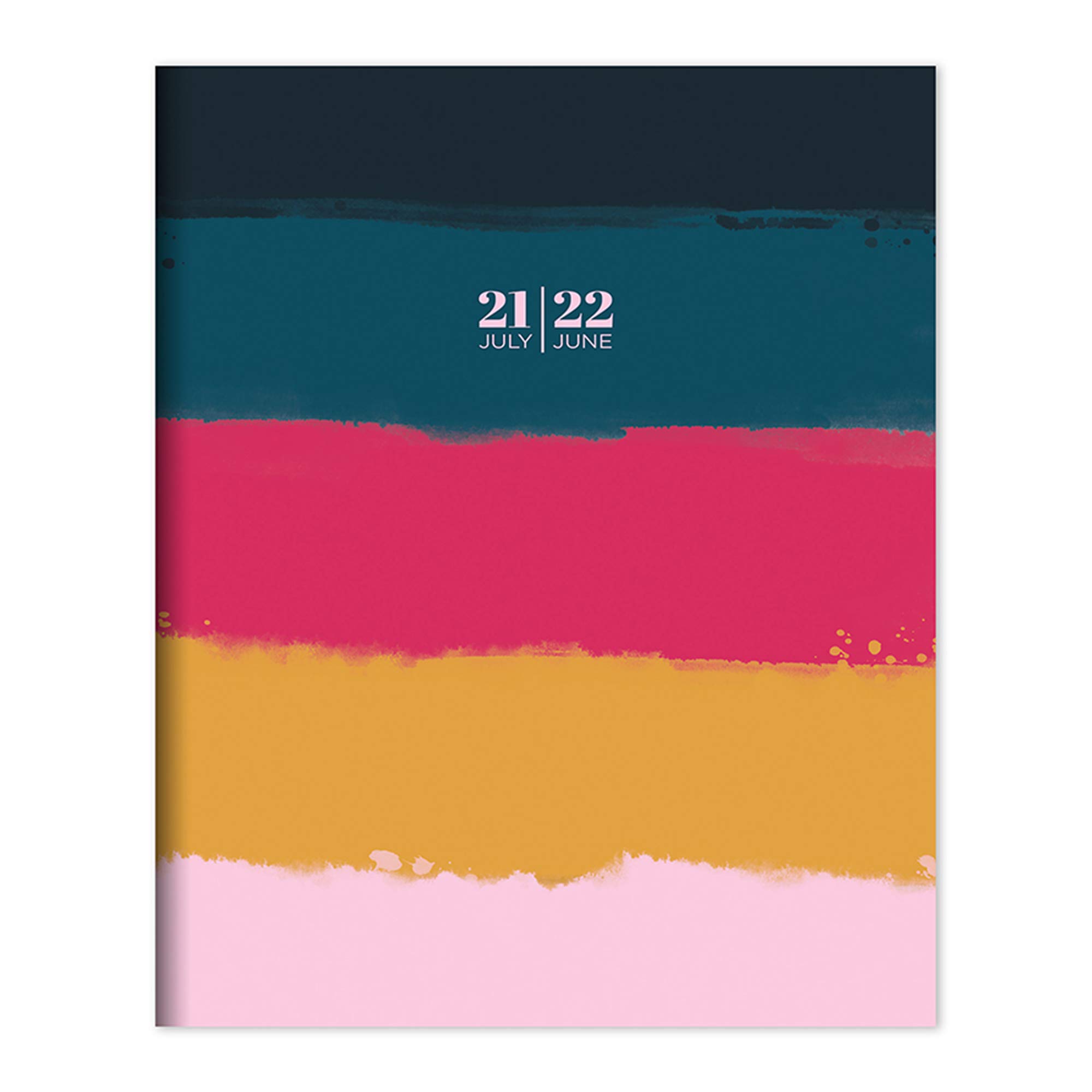 TF PUBLISHING - July 2021 - June 2022 Bold Stripes Medium Monthly Planner - 2 Page Spreads With Extra Large Calendar Grids and Planning Prompts - 12 Month Academic Year Planner - 6.5” x 8”