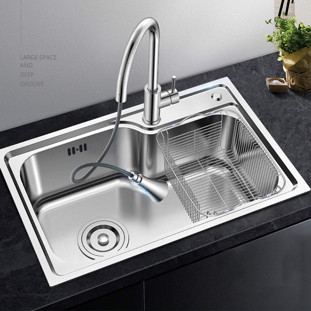 Ensemble combiné de crépine pour évier de cuisine et pack égouttoir en acier 580mm