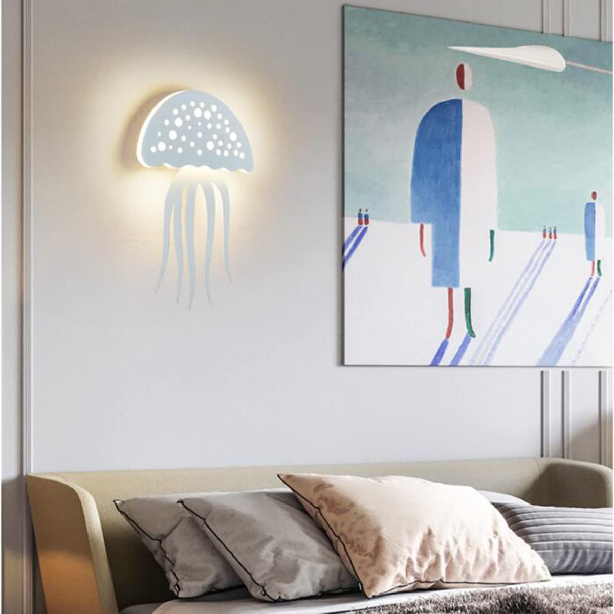10W kinkiet kryty LED kinkiet pokój dziecięcy lampa meduzy dziecięca noc światło ścienne Cartoon oświetlenie ścienne chłopiec dziewczyna lampka nocna do sypialni ciepły biały 3000K biały
