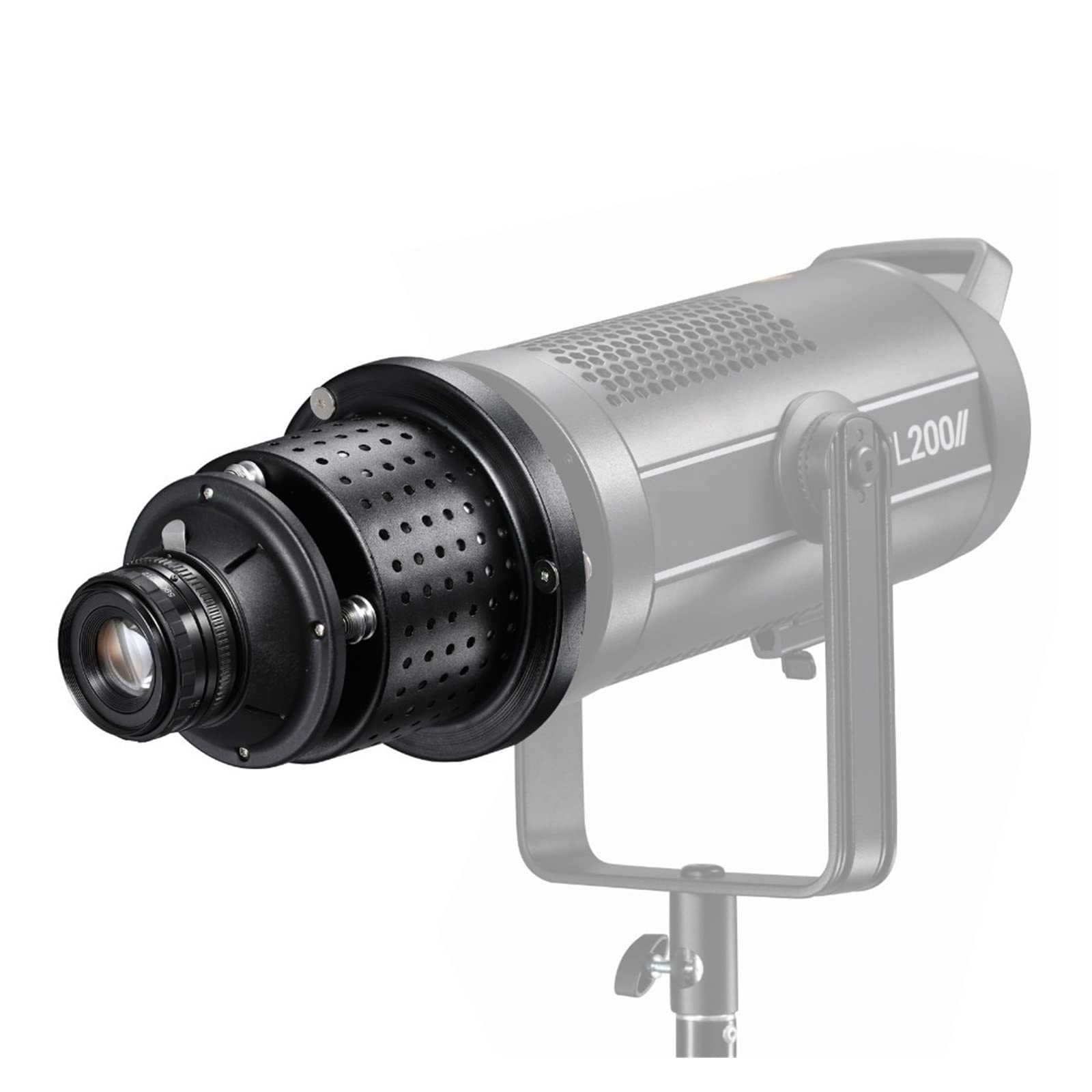 Focalize Conica Snoots Optyczny uchwyt skraplacza do lampy LED Lampa błyskowa Lampa błyskowa Akcesoria do oświetlenia fotograficznego Do fotografii studyjnej(50 lens)