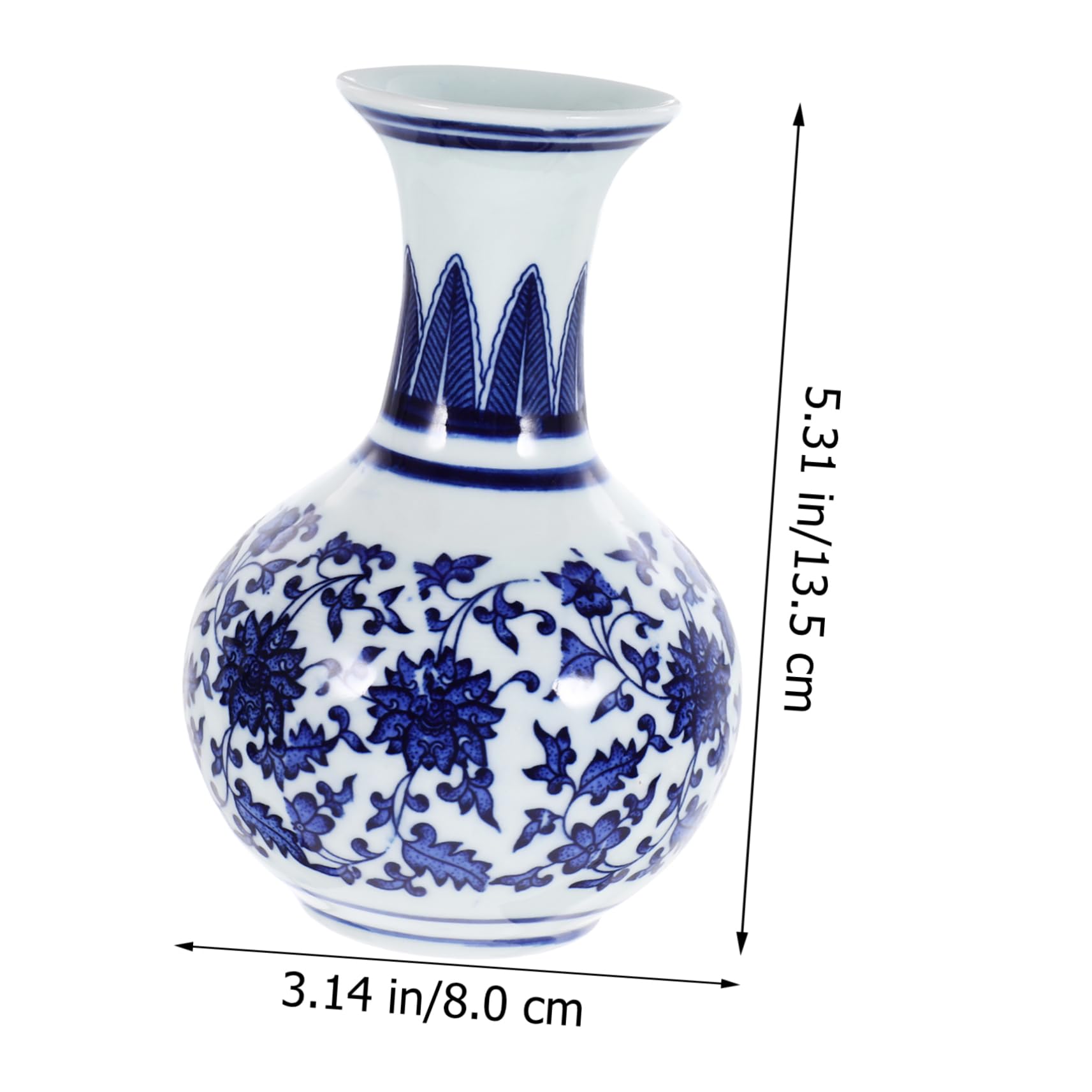 Amazon.co.jp: WINOMO 青と白の磁器の花瓶 中国磁器の花瓶