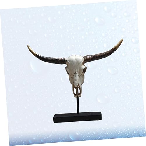 Miniatura 4 de Garneck Decoración del hogar Dijes de resina Decoración nórdica Salud Prosperidad Decoración Colgante de pared Artesanía Longhorn Cráneo Estatua