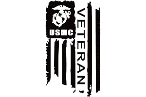 US Veteran Flag Window Decal – US Veteran Flag Window Sticker Featuring 7408-SW-01, Small, White