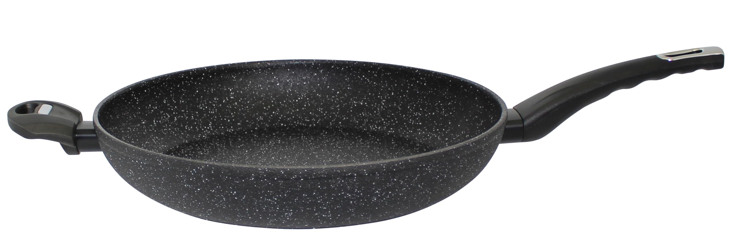 ELO Poêle Granit Evolution de 32 cm, avec revêtement antiadhésif ELODUR Professional, surface extra rugueuse, en aluminium forgé, noire