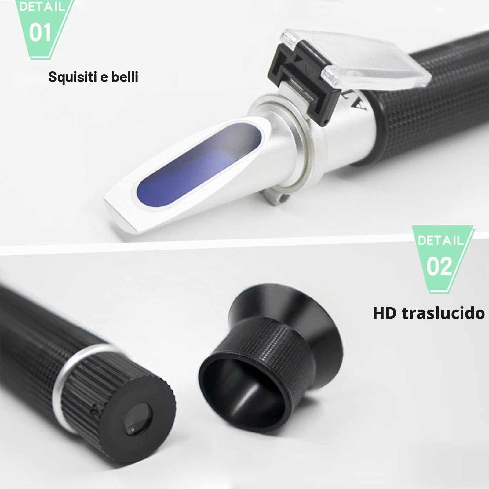 0-28% Rifrattometro di salinità Misuratore di brix Misuratore di salinità di salamoia per alimenti Rilevatore automatico di temperatura Compensazione automatica Tester per acqua salata Idrometro