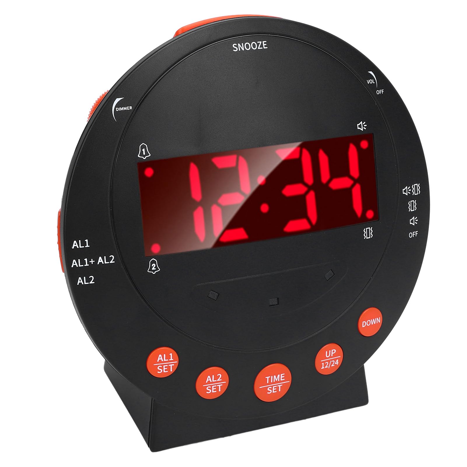 GOWENIC Despertador Visual LED con Alarma para Personas Mayores con