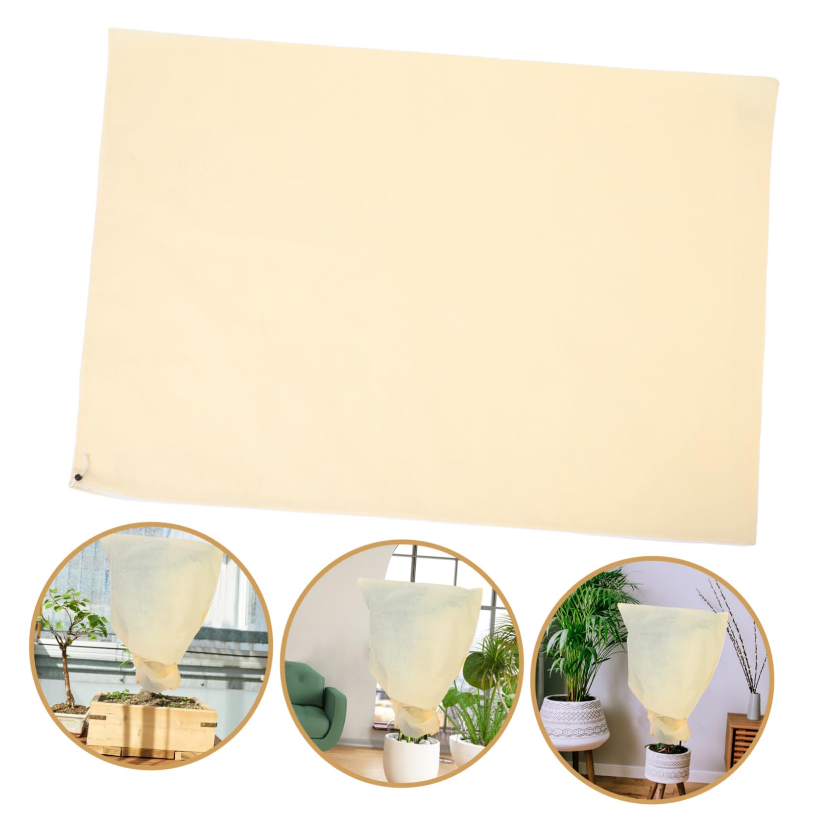 Toyvian Copertura per Piante Antighiaccio 2 Pezzi Non Tessuto Khaki