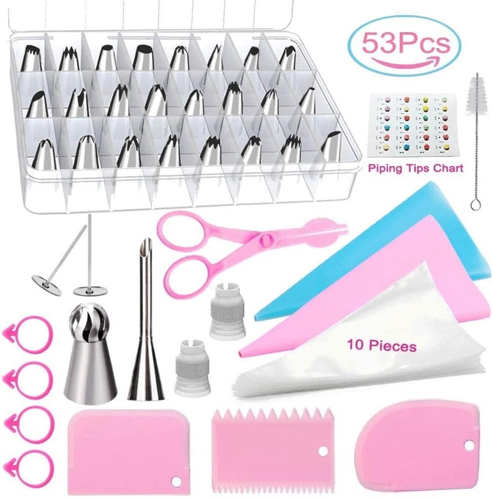 53 Piece Set Of Flower Mouth Puff Tie Baking Tool