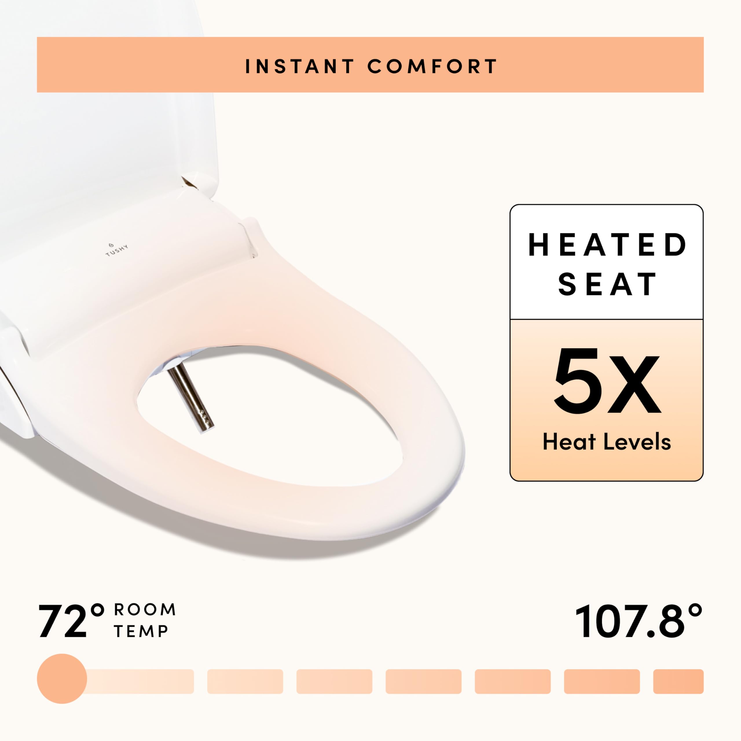 TUSHY Ace 2 0 Elongated Electric Bidet Heated Seat A Luxury Clean Seat Sensor Soft Close Lid Self-Cleaning — view 6