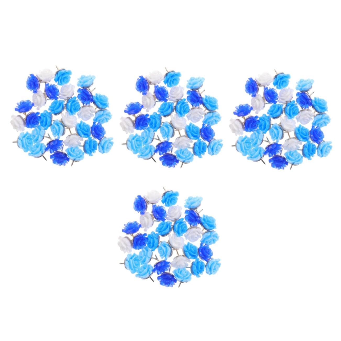 NUOBESTY 120piezas Chinchetas Forma De Color Azul Degradado Accesorios y Almohadillas De Reemplazables para y Decoración De Paredes