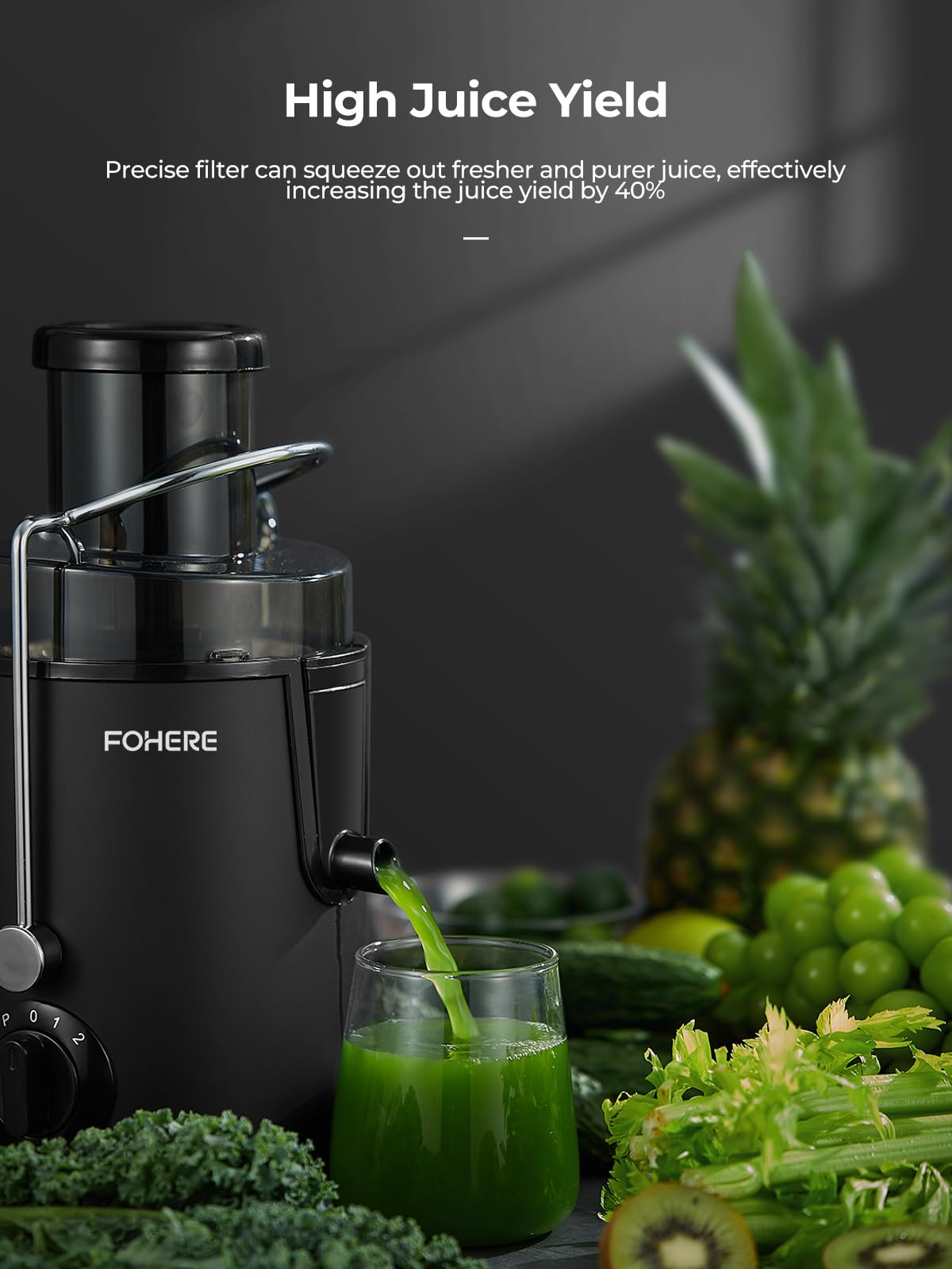 Juicer Machine, 1200W Juicer With 3" Feed Chute For Whole Fruits And