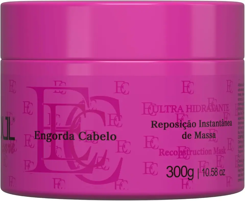 Máscara de Reconstrução Capilar Profissional Engorda Cabelo – Cauterização e Queratina SOS Soul Care (300g)