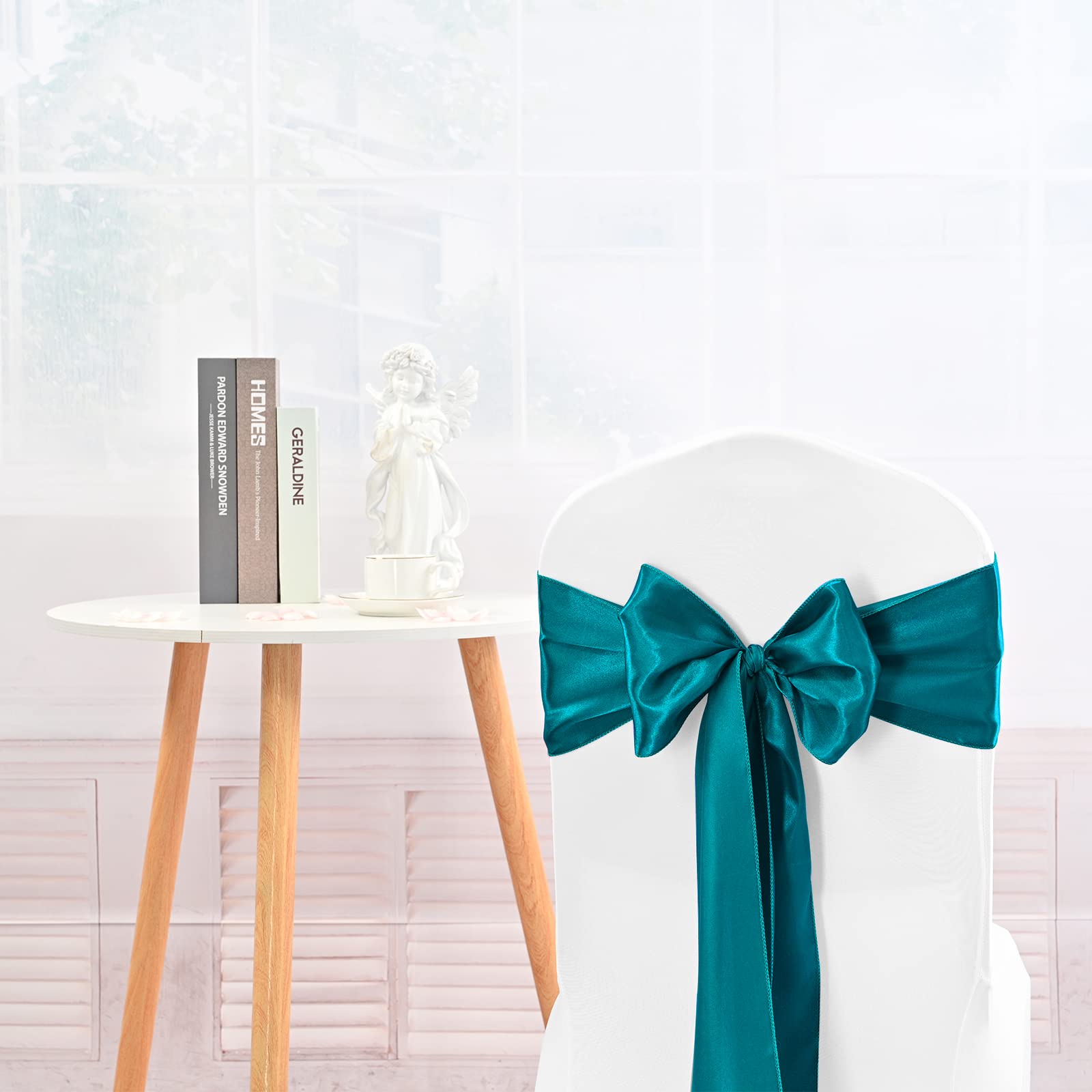 Satin-Stuhlschärpen für Hochzeitsempfang, universelle Dekoration, Stuhlbezug, Rückenbindung, waschbar, wiederverwendbar, Stuhlbänder für Hochzeiten, Veranstaltungen, Bankette, 72 Stück (17,8 x 274,3