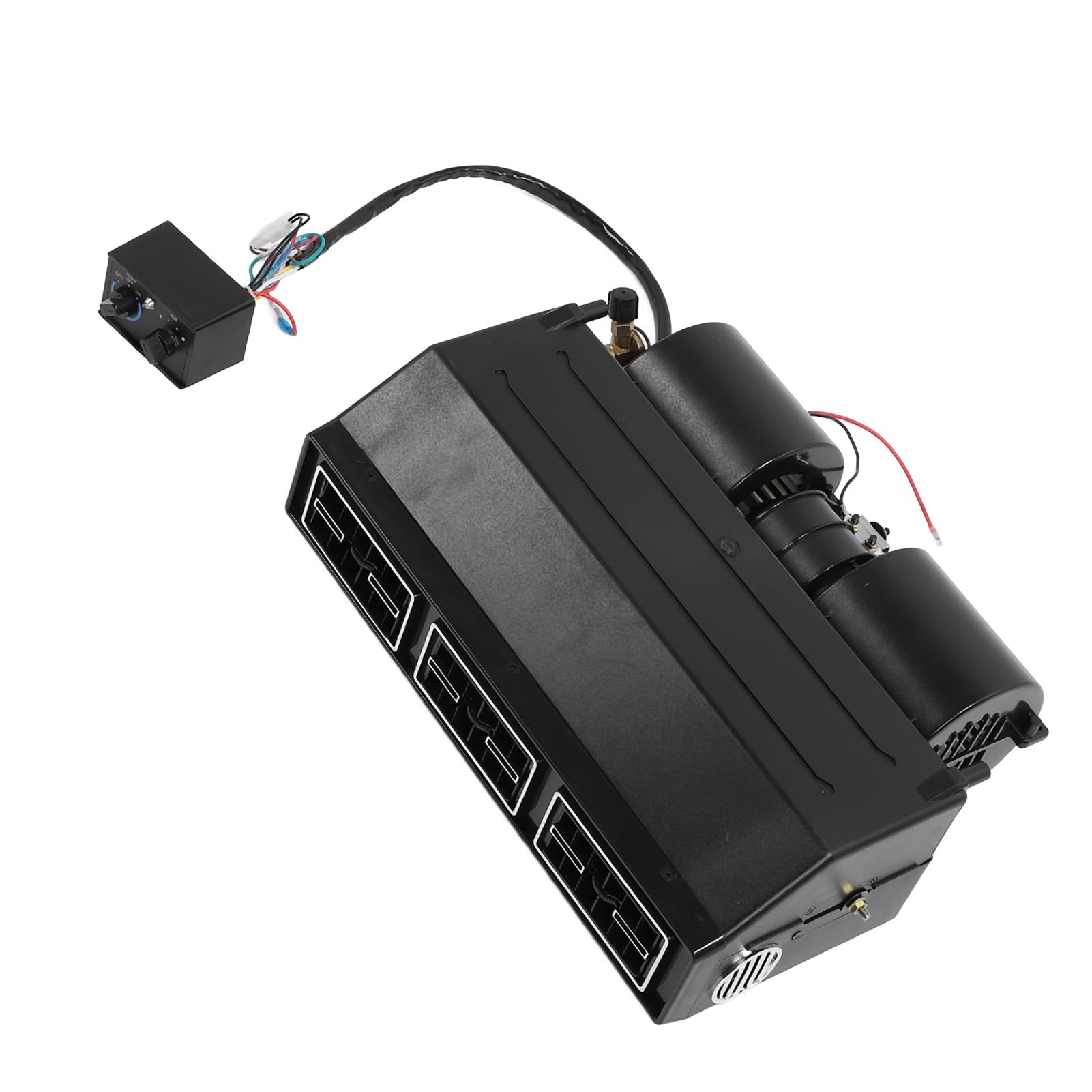 Kit Evaporatore AC Sotto il Cruscotto ABS Lega di Alluminio Unità di Raffreddamento Universale Sotto il Cruscotto 12V Termostato Elettronico a 3 velocità per Uso Retrofit di Camion per Auto