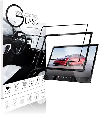 immoenuc tempered glass screen protector compatible with tesla model 3y 15 inch center control touch screen car navigation frame glue matte tempered
