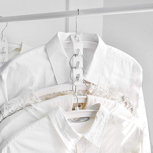 Miniatura 10 de Ganchos para colgar ropa en cascada, serie de ahorro de espacio, multifunción, múltiples capas, conexión de ropa, plegable, para el hogar, gancho de