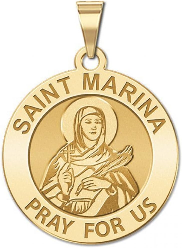 PicturesOnGold.com Saint Marina Religious Medal - 2/3 Inch Size of Dime, Sterling Silver - Image 2