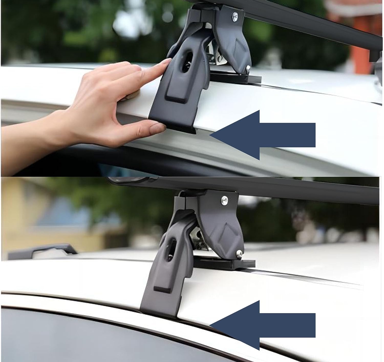 Auto Accessori Lupex - Barre da tetto portapacchi universali 140cm per auto Omologate, per tetto liscio senza rail, adatte per vari modelli 130-140 cm