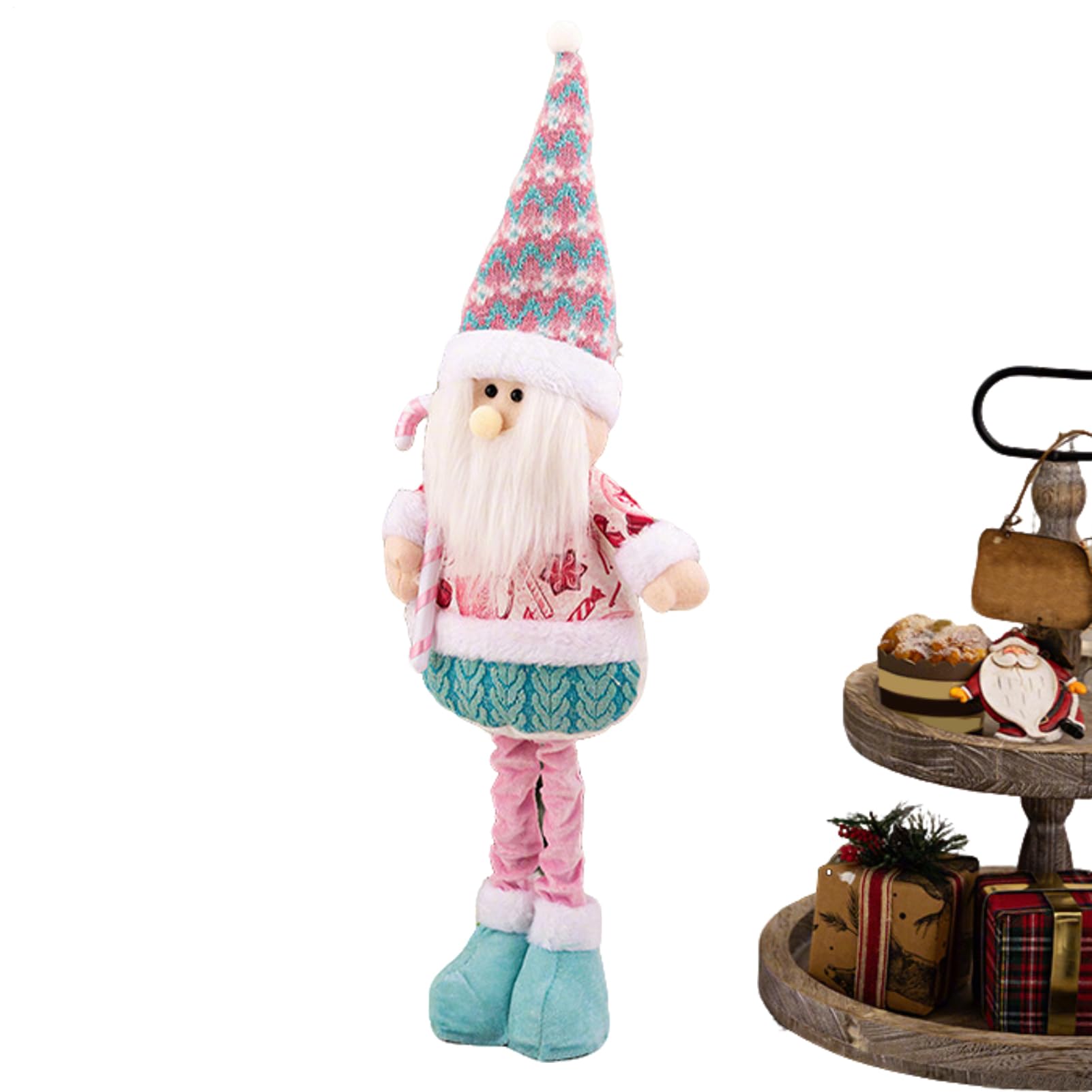 Generisch Weihnachtswichtel Sammelfigur Rosa Weihnachtsdekoration