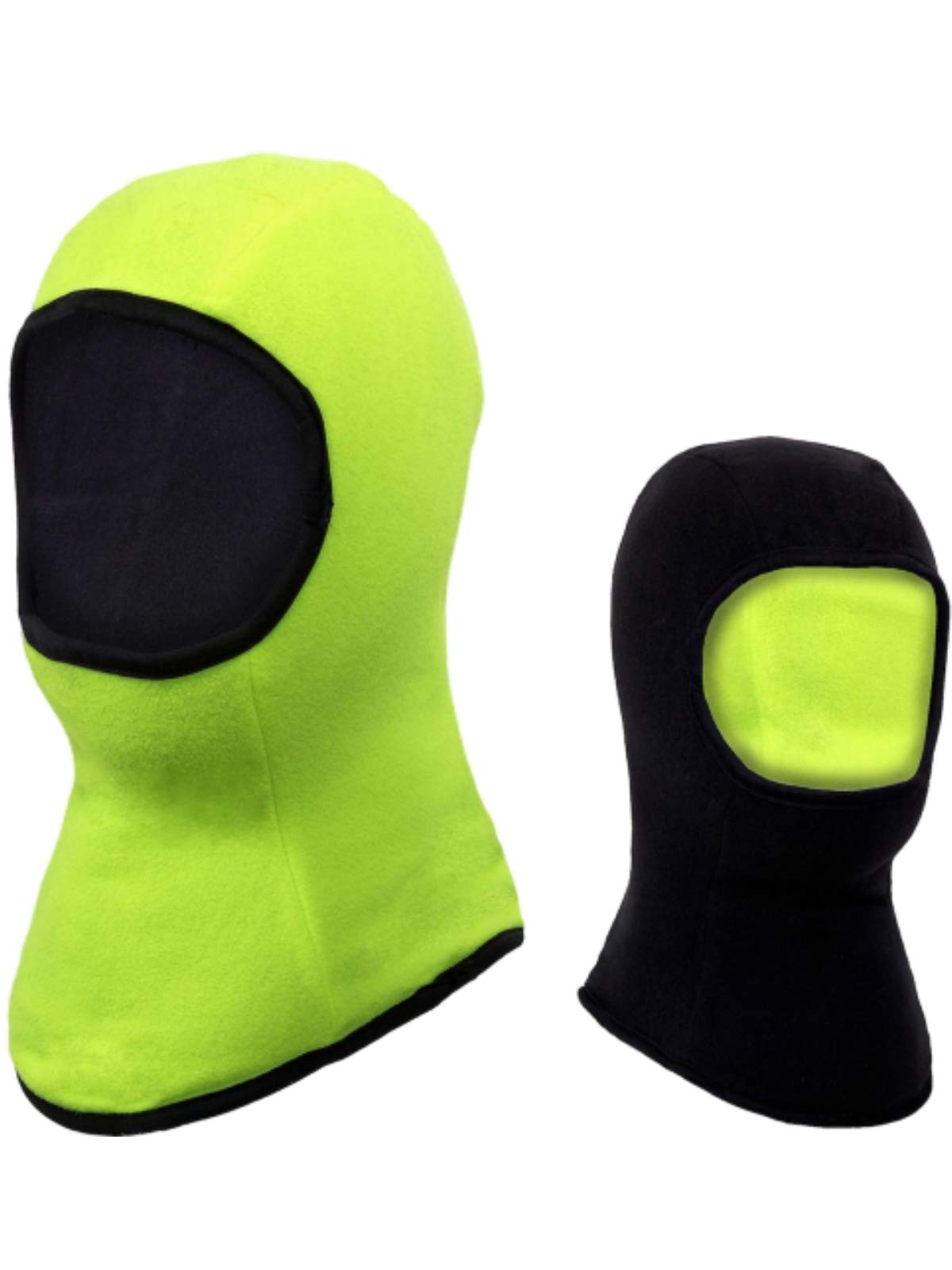 Pro Climate Men's Yellow Proclimate Adults Hi-Visibility Hi Vis Reversible Polar Fleece Balaclava
