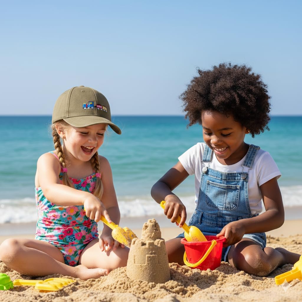 Cute Train Embroidered Kids Baseball Caps Toddler Washed Cotton Vintage Snapback Trucker Hat for Boys Girls 3-8 Years - Image 4